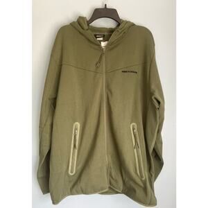 Men's Hoodie 2XL Olive Green Pink Dolphin $149 NWT